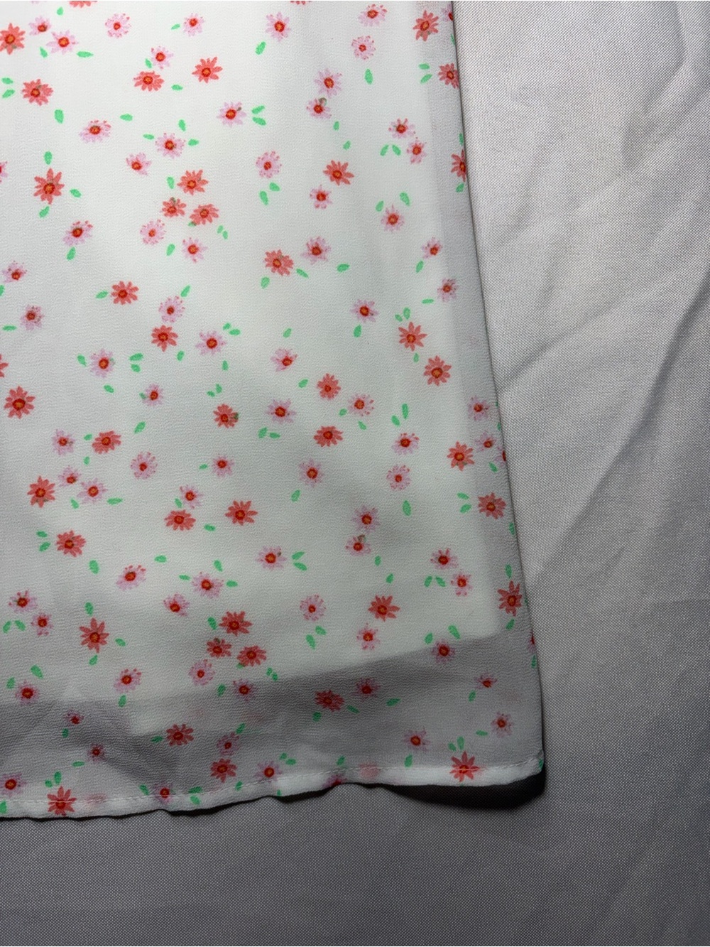 wild fable White Floral Slip Dress with Pink & Green Accents - Picture 3 of 9